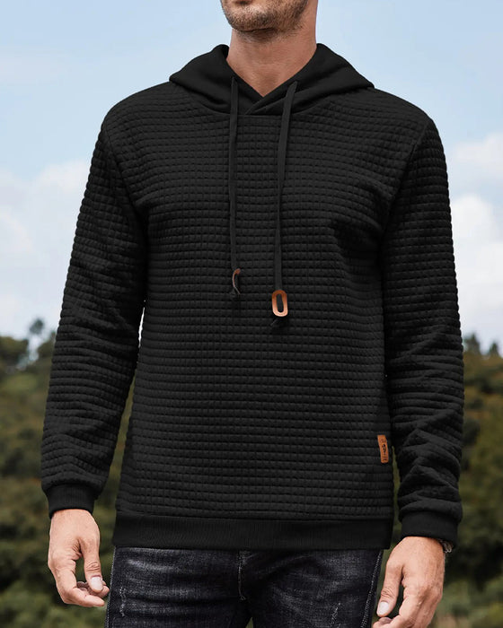 Hoodie Herr Huvförsedd Solid