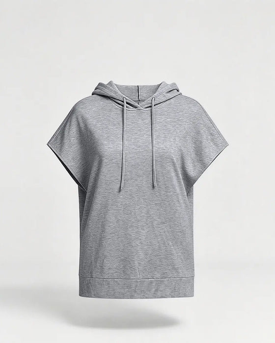 Hoodie Solid Casual Kort Ärm