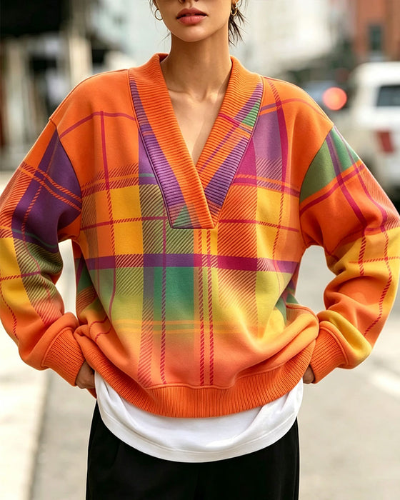 Sweatshirt V-Hals Ruta Casual