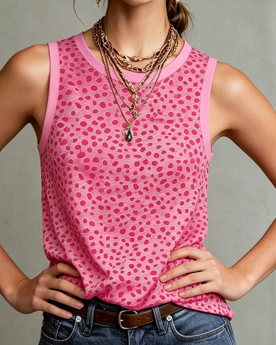 Tank Top Ärmlös Polka Dot