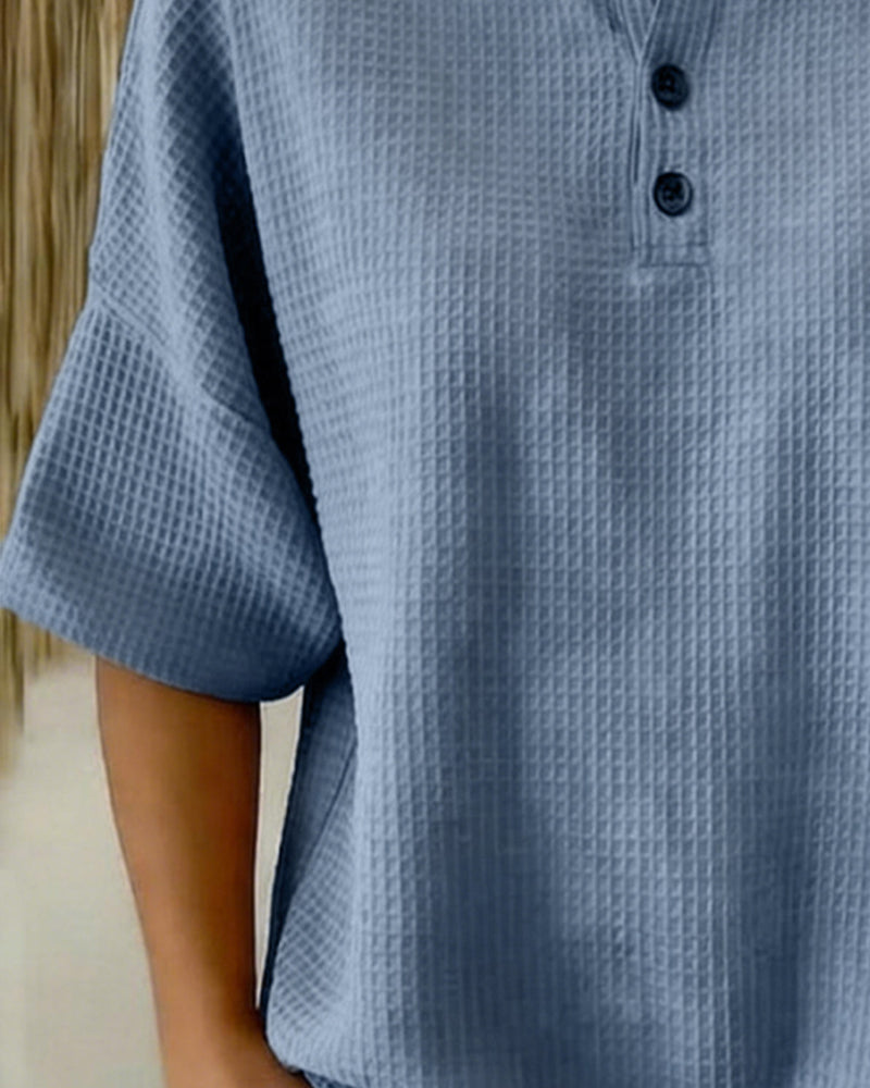 Topp Våffla Lössittande Avslappnad