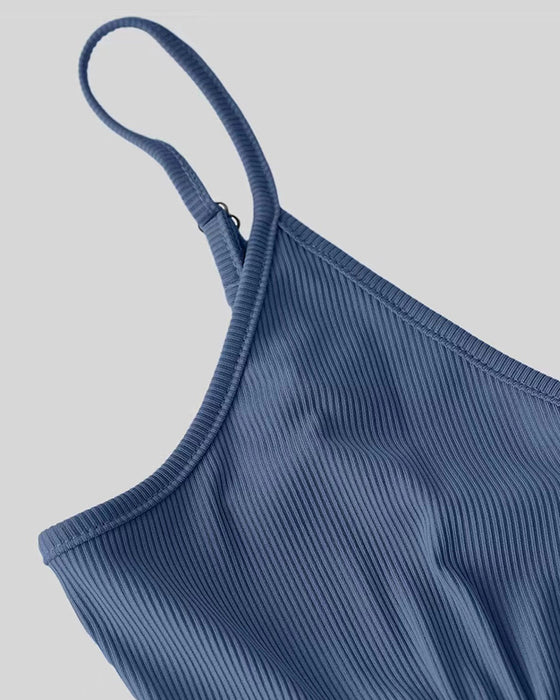 Enfärgad Avslappnad Jumpsuit