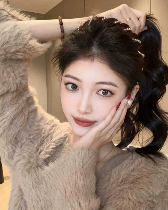 Hårband Vintage Högt Kranium Konstpärla