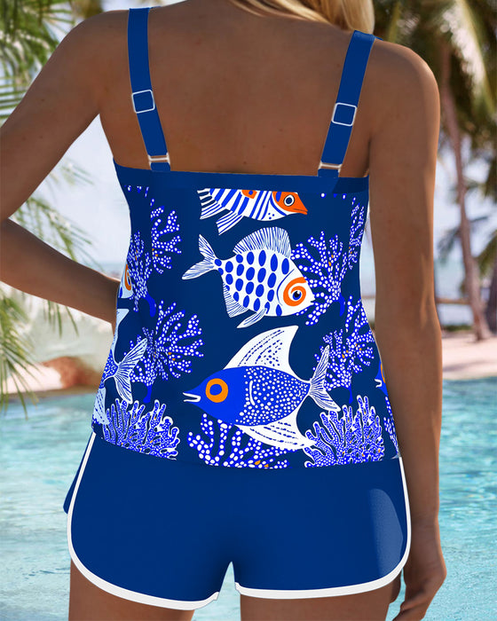 Tankini Tvådelad Oceanvärldsmönster