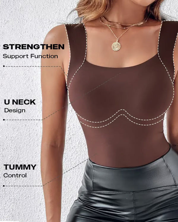 🔥Tank U-Hals Shapewear Med Inbyggd Bh