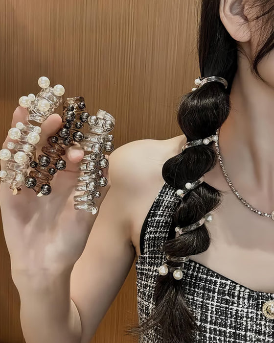 Ingen Skada Mjuk Elastisk Spiralförband För Hår