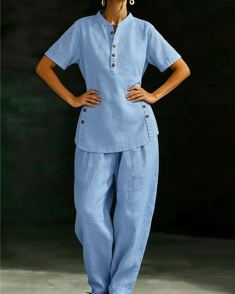 Set Bomull Lin Knapp