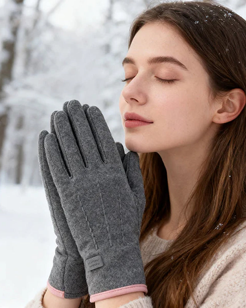 Varma Och Vindtäta Handskar Med Pekskärmsfunktion Och Halkfritt Grepp