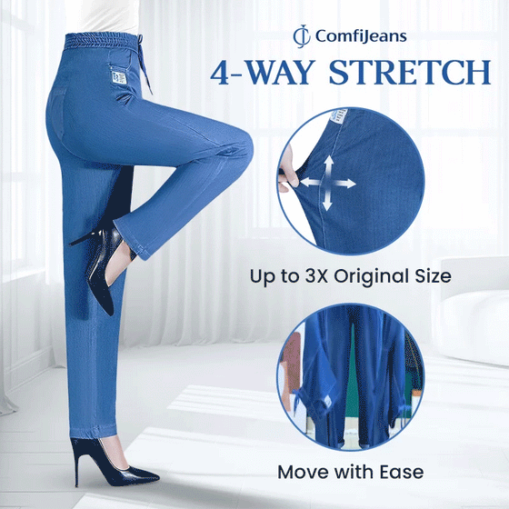 Högt Midja Ultra Töjbar Mom Jeans