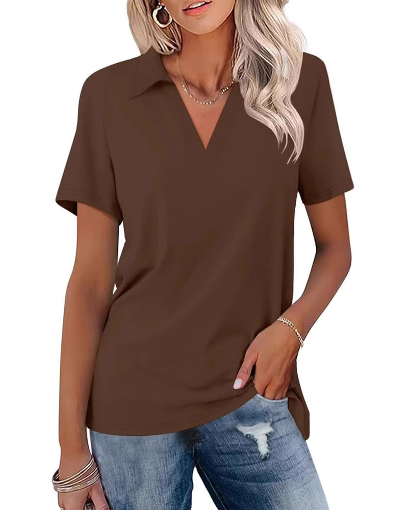 T-Shirt Kort Ärm V-Hals Polo