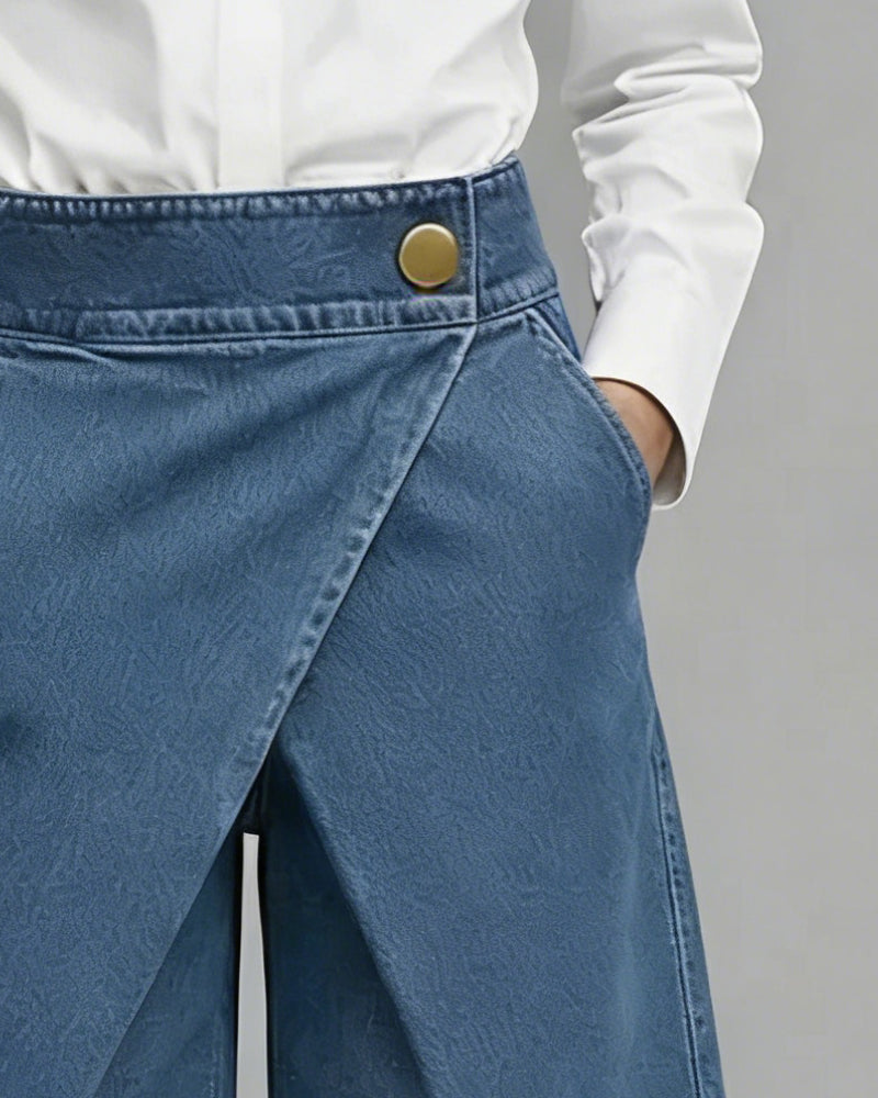 Byxor Denim Asymmetrisk Ficka