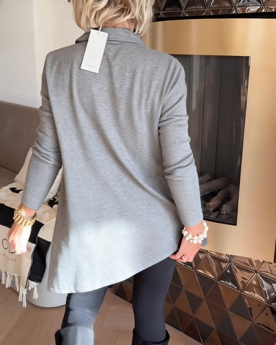 Oregelbunden Krage Långärmad Topp