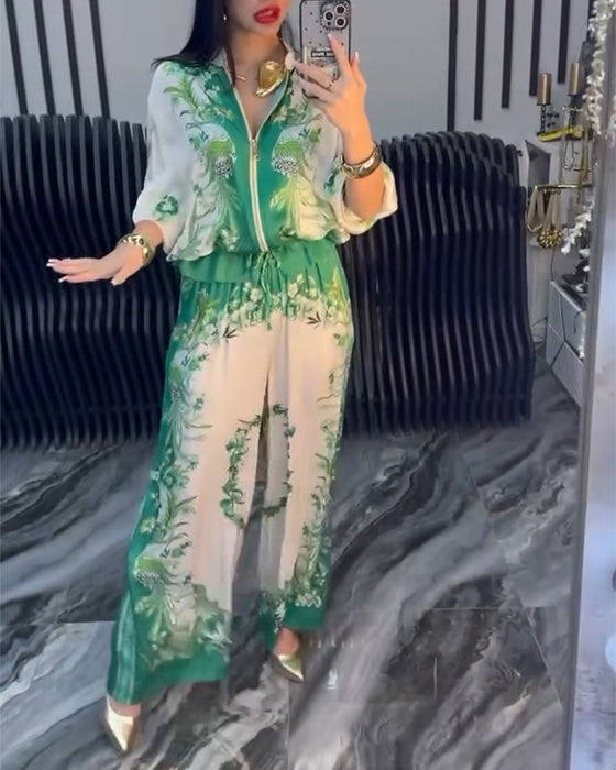 Kostym med Vida Ben Temperament Ståkrage Dragkedja