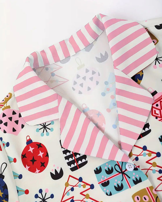 Tryckt avslappnat hem tvådelat set