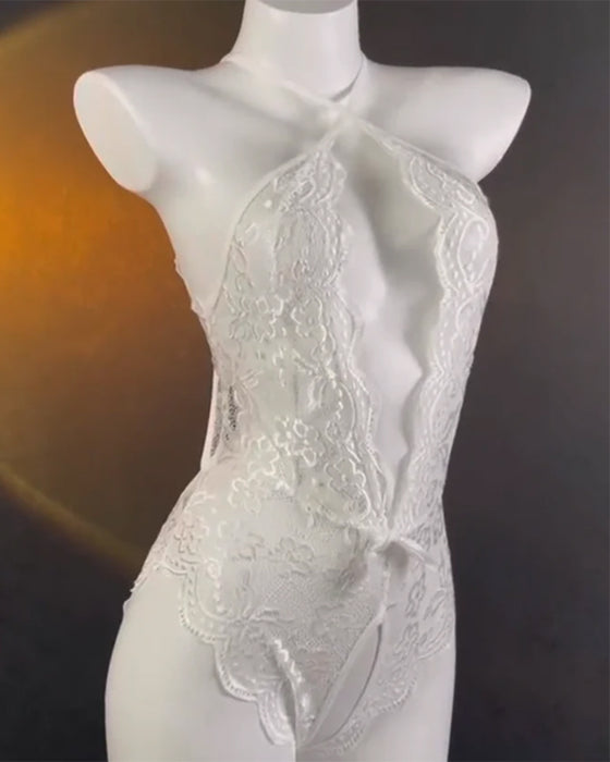 Underklänning Spets Rygglös Etdelad