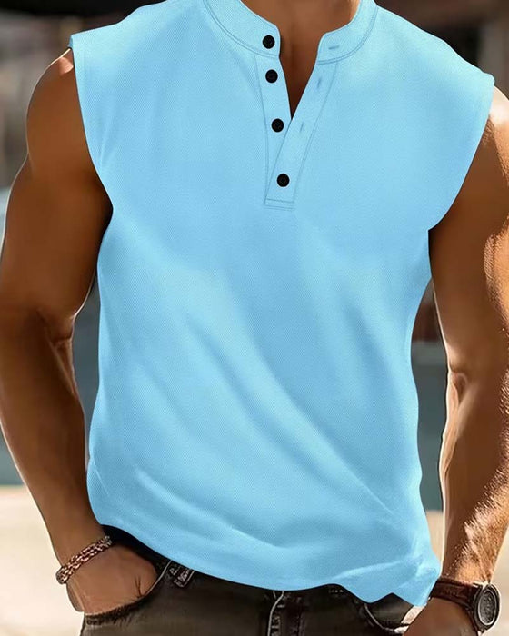 Linne Herr Henley Enfärgad Sport