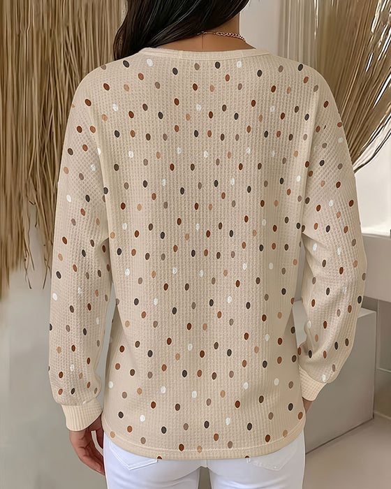 Sweatshirt Rund Hals Prickig
