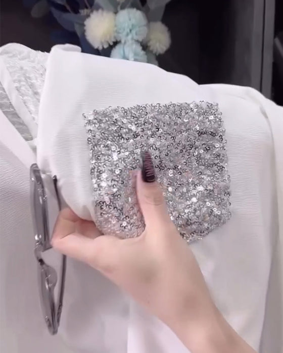 Kavajslagspärltröja Med Lång Ärm