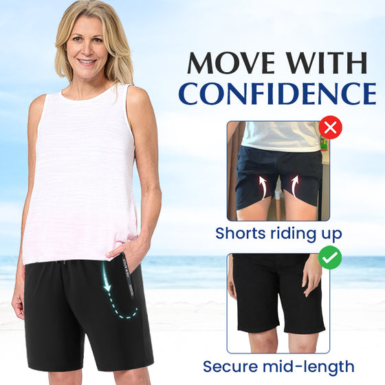 Unisex Is-silkes Snabbtorkande Stretchshorts