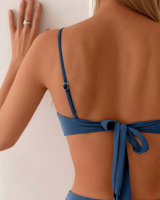 Bikini Sexig Modern Två-Delad