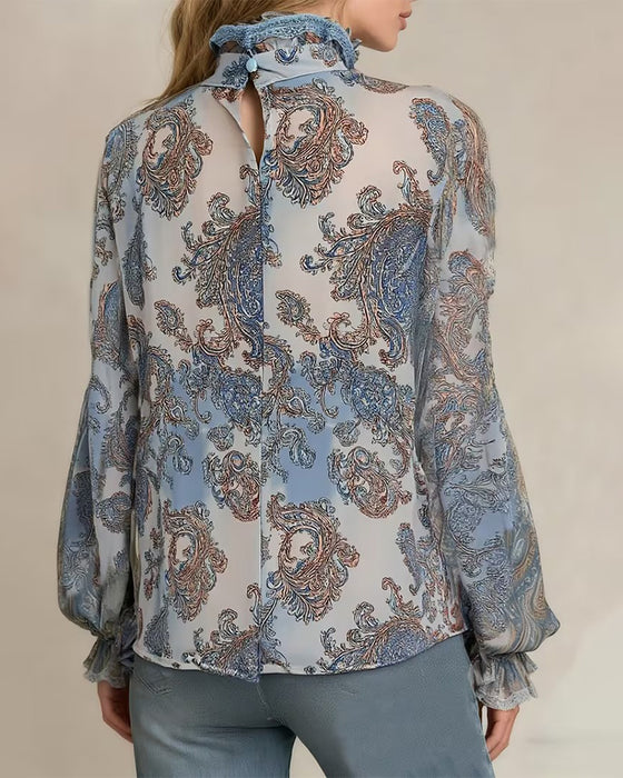 Blus Spetskant Dragsko Sheer