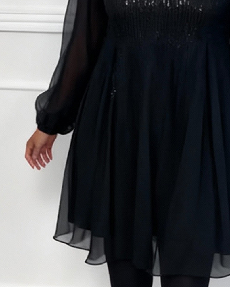 Klänning Rund Halsringning Modig Enfärgad Lössittande