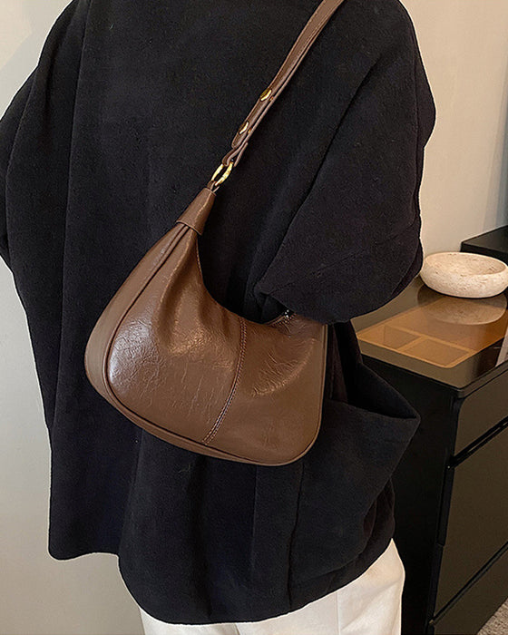 Väska Vaxat Läder Armhåla