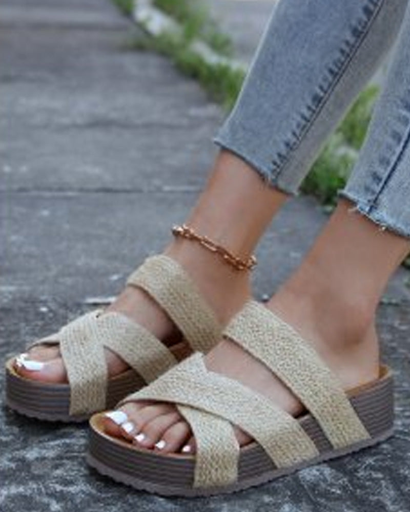 Sandal Mode Plattform Slide