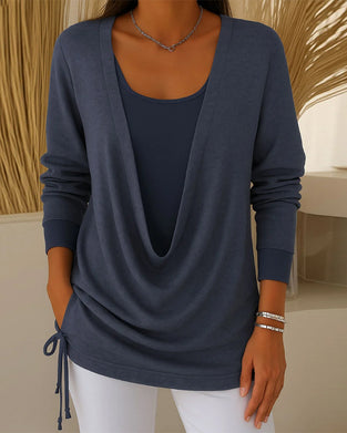 Toppar Fejk Tvådelad Mode