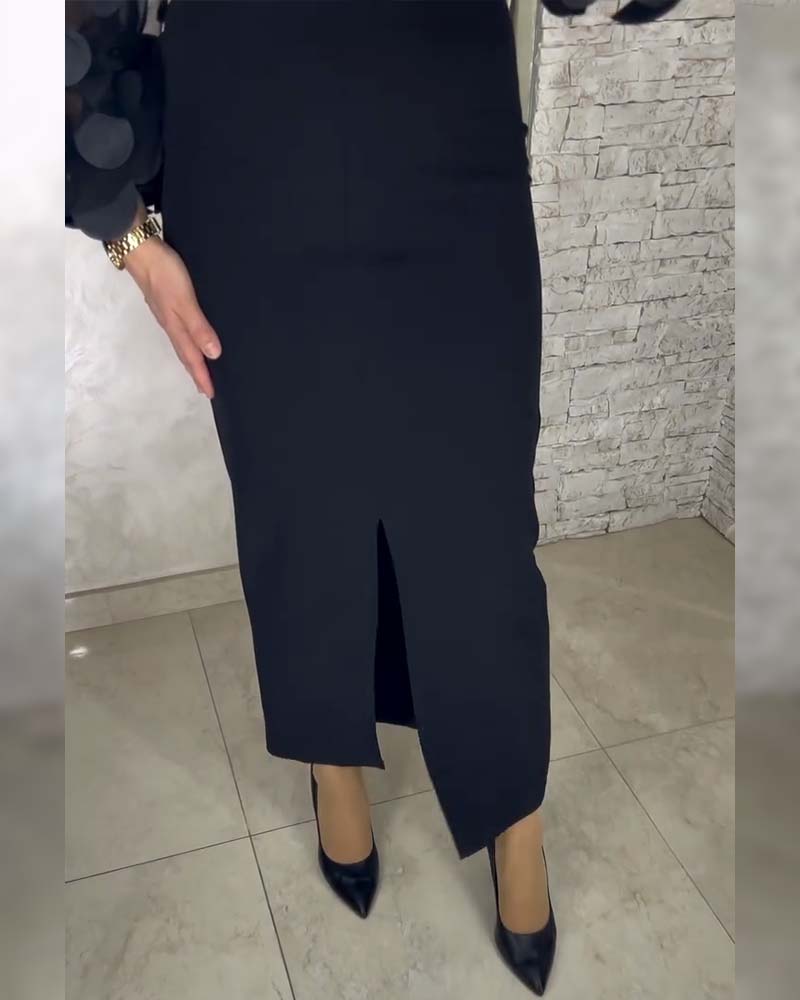 Åtsittande Klänning I Fransk Stil Med Ballongärmar