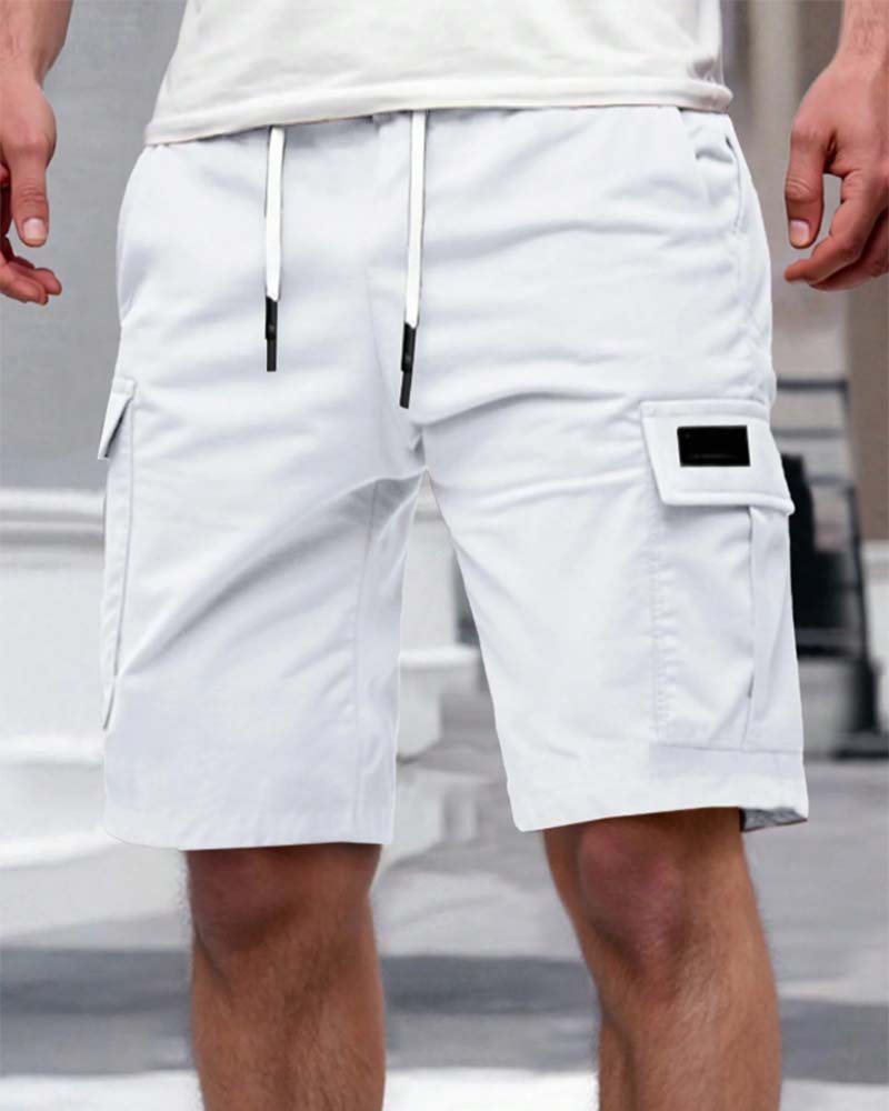 Shorts Cargo Ficka Avslappnad Dragsko