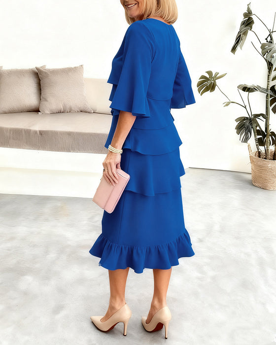 Klänning Stilfull Rund Hals Nivå