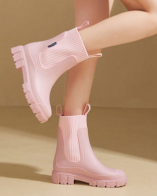 ☔️Kängor Vattentäta Halkskydd Tjock Sula Mid-Calf