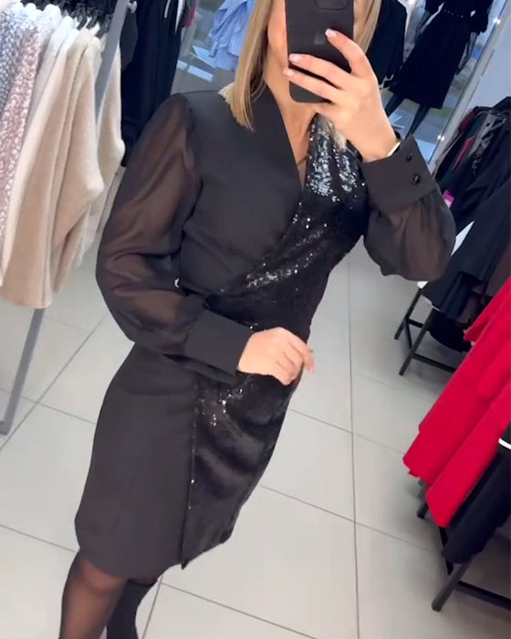 Klädsels Temperament Paljetter Mode