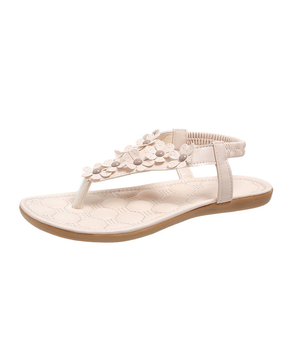 Strandtofflor Med 3D-Blommor