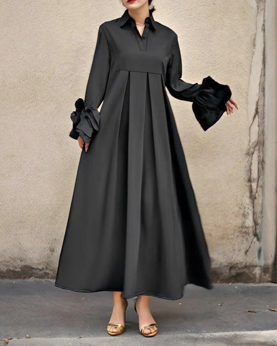 Klänning Mode Skjortkrage Vid