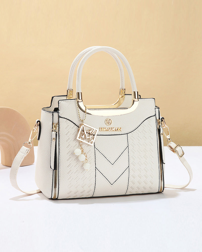 Väska Kvinna'S V-Stygn Topphandtag Satchel