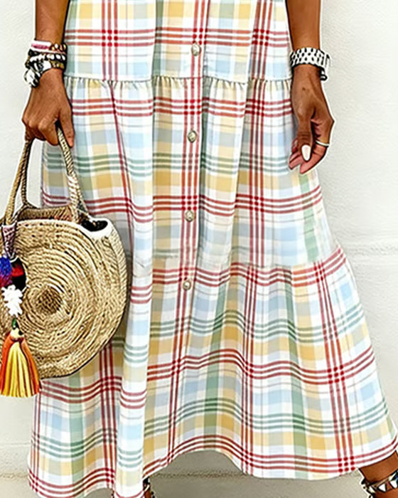 Klänning Casual Ruta