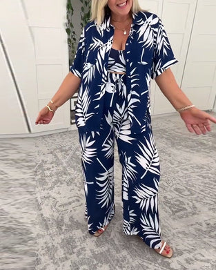 Baddräkt Tre-delad Hawaiiantryck