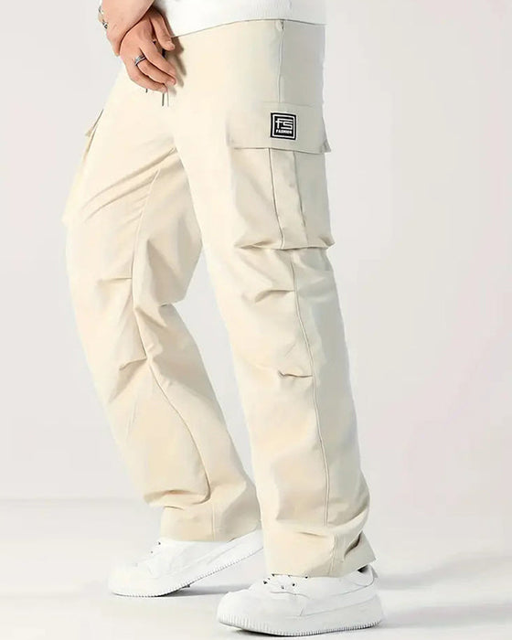 ✨ Herrarnas Cargobyxor – Fickor i överflöd, Stretch, Casual ✨