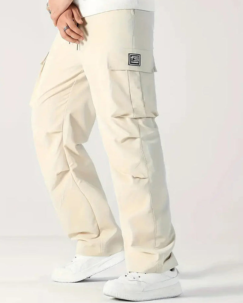 ✨ Herrarnas Cargobyxor – Fickor i överflöd, Stretch, Casual ✨