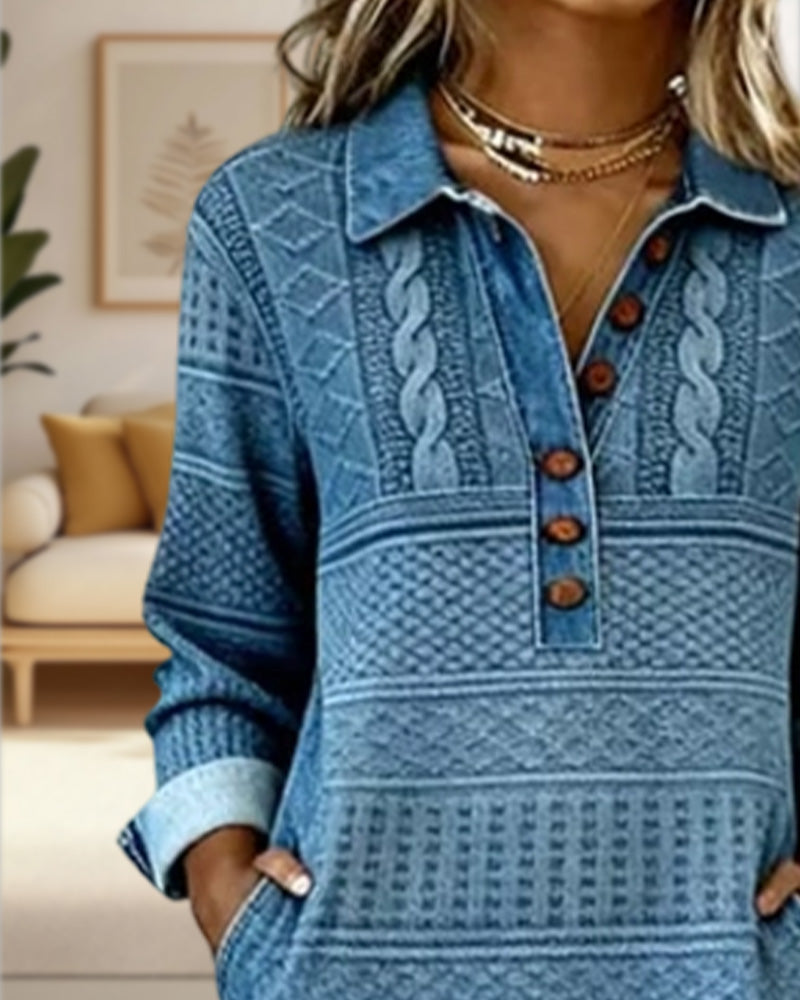 Klänning Modern Halvknäppt Slag