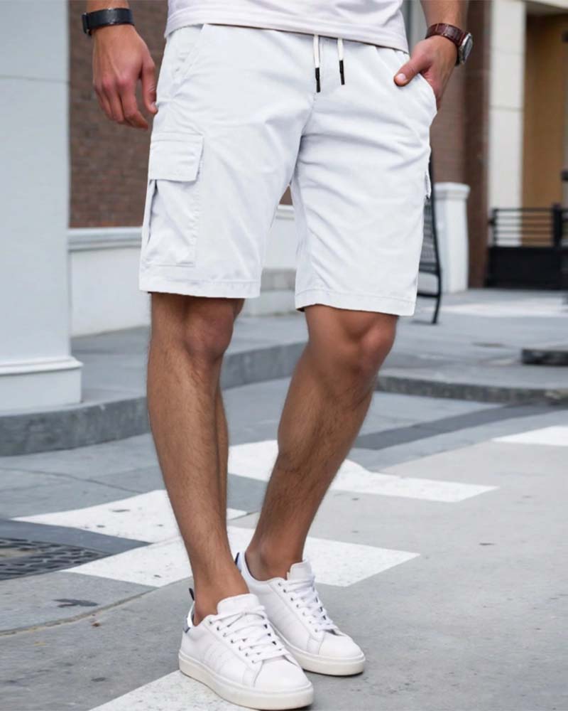 Shorts Cargo Ficka Avslappnad Dragsko