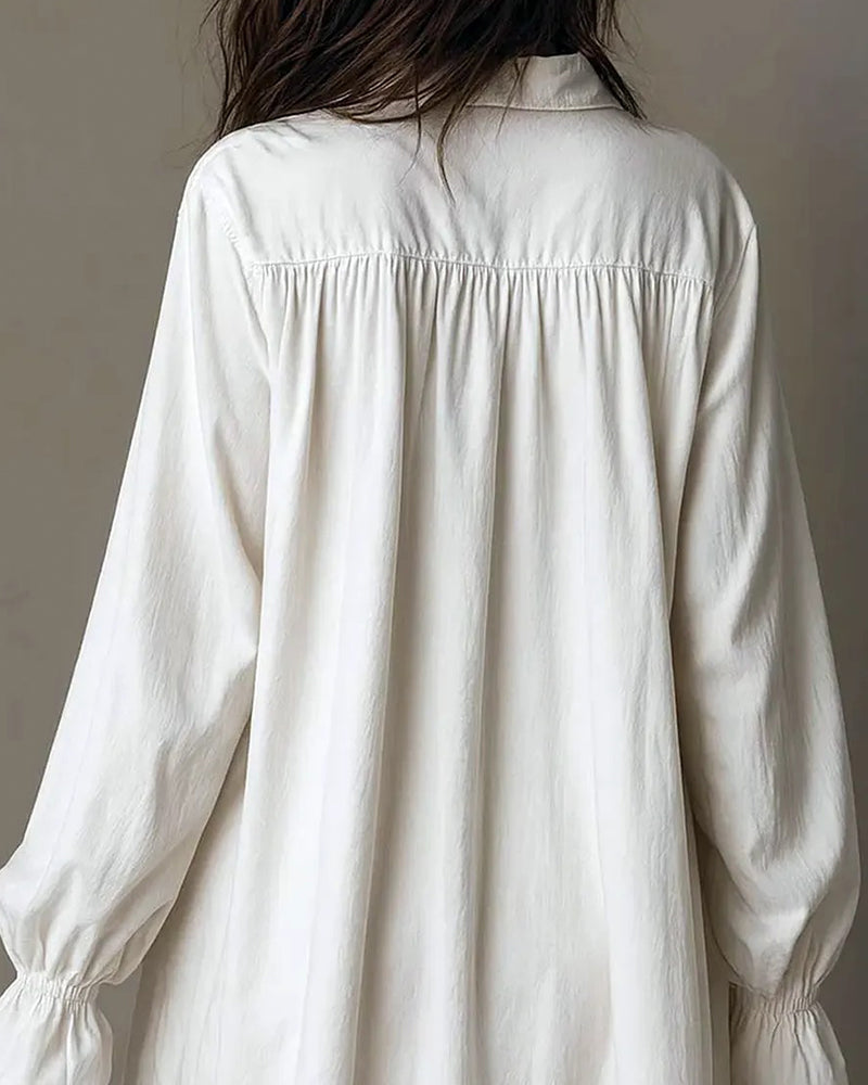 Spetsinskjuten Klänning Med Lanternärmar