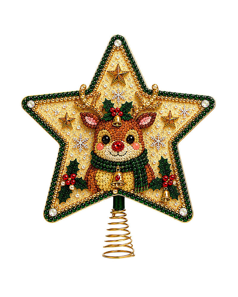 DIY Femuddig Stjärna Diamantmålning Julgranstopp
