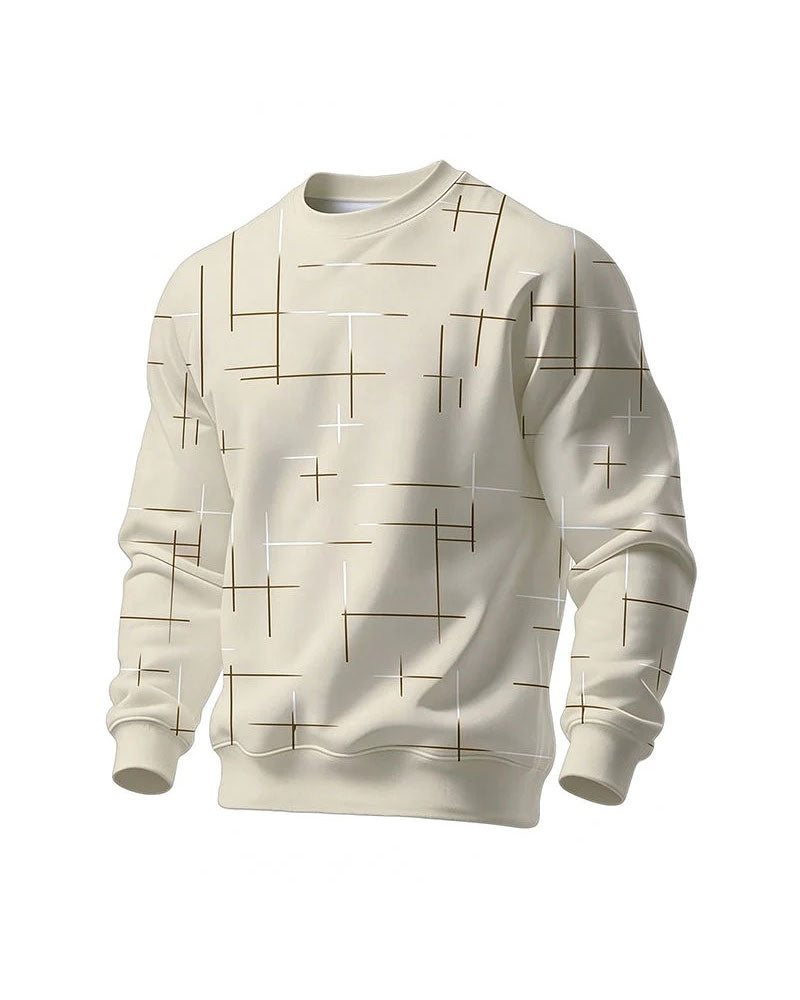 Sweatshirt Herrar Avslappnad Linje