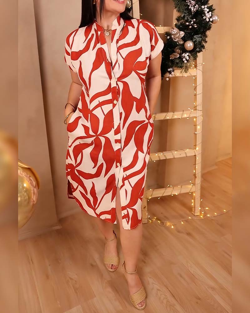 Klänning Stilfull Casual Tryckt Modig