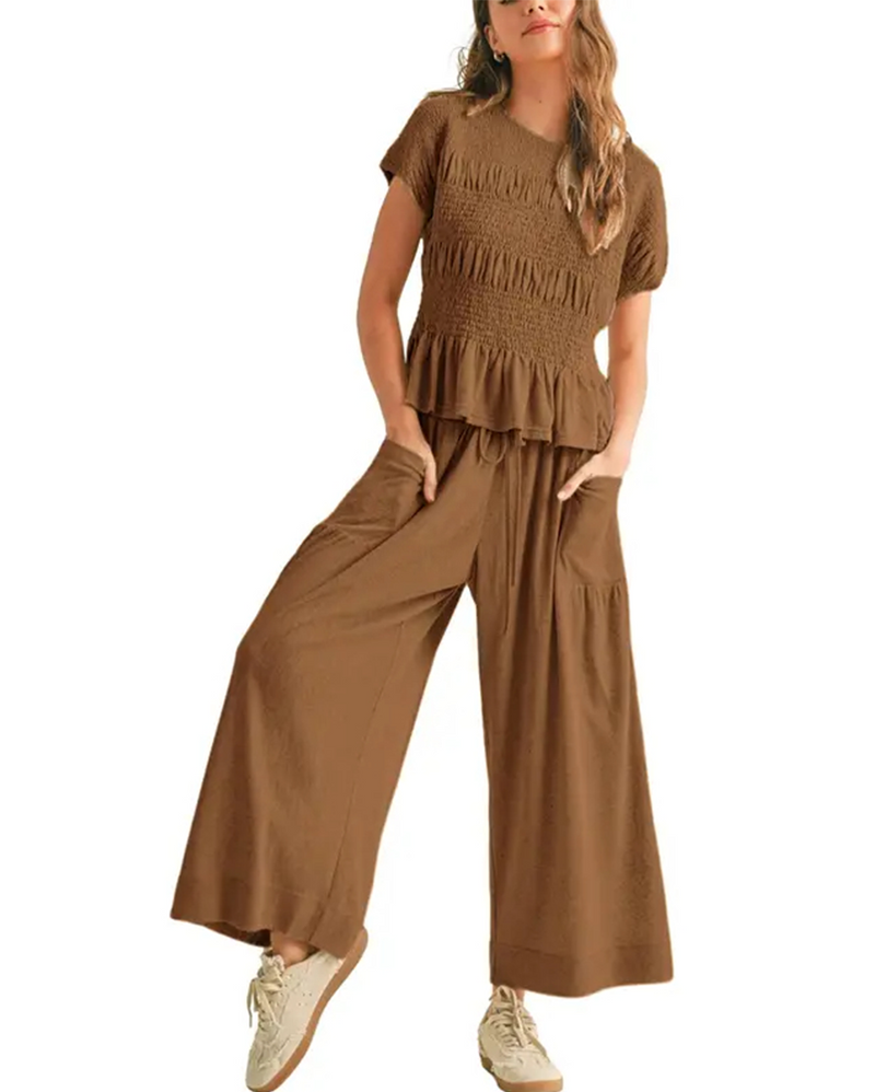 Set Enfärgad Kort Ärm