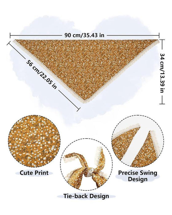 Liten Blommig Triangelscarf