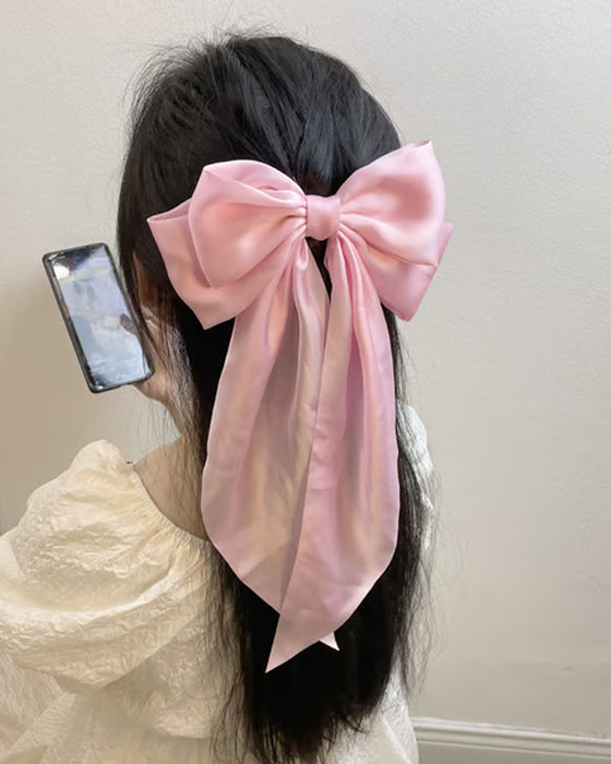 🔥 Stor Rosett Hårklämma För Kvinnor – Bröllop & Vardag Hästsvans Accessoar Med Lång Svans
